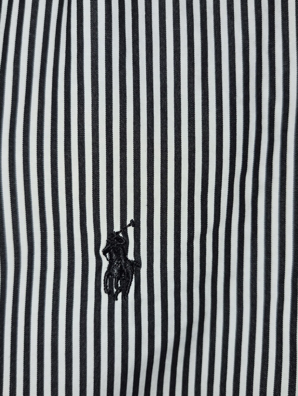 Polo by Ralph Lauren Black & White Vertical Stripe Button-Up Shirt - Picture 4 of 10